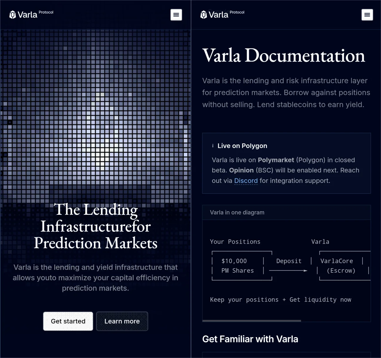 Varla.xyz — varla mobile ui sample