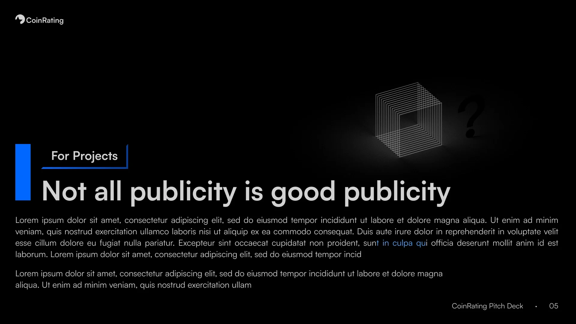 Coinrating Branding & Pitch Deck — z05 Pitch Deck