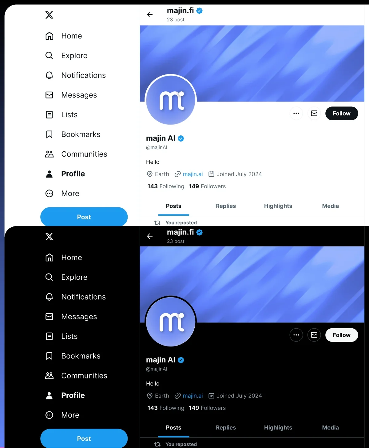Majinn — Twitter Sim