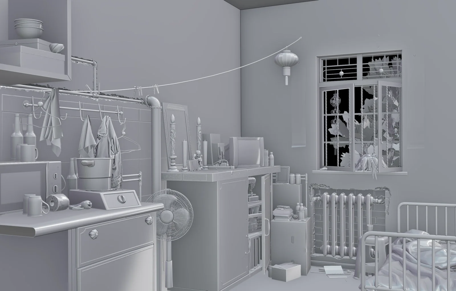 Flat — 04 scene objects only