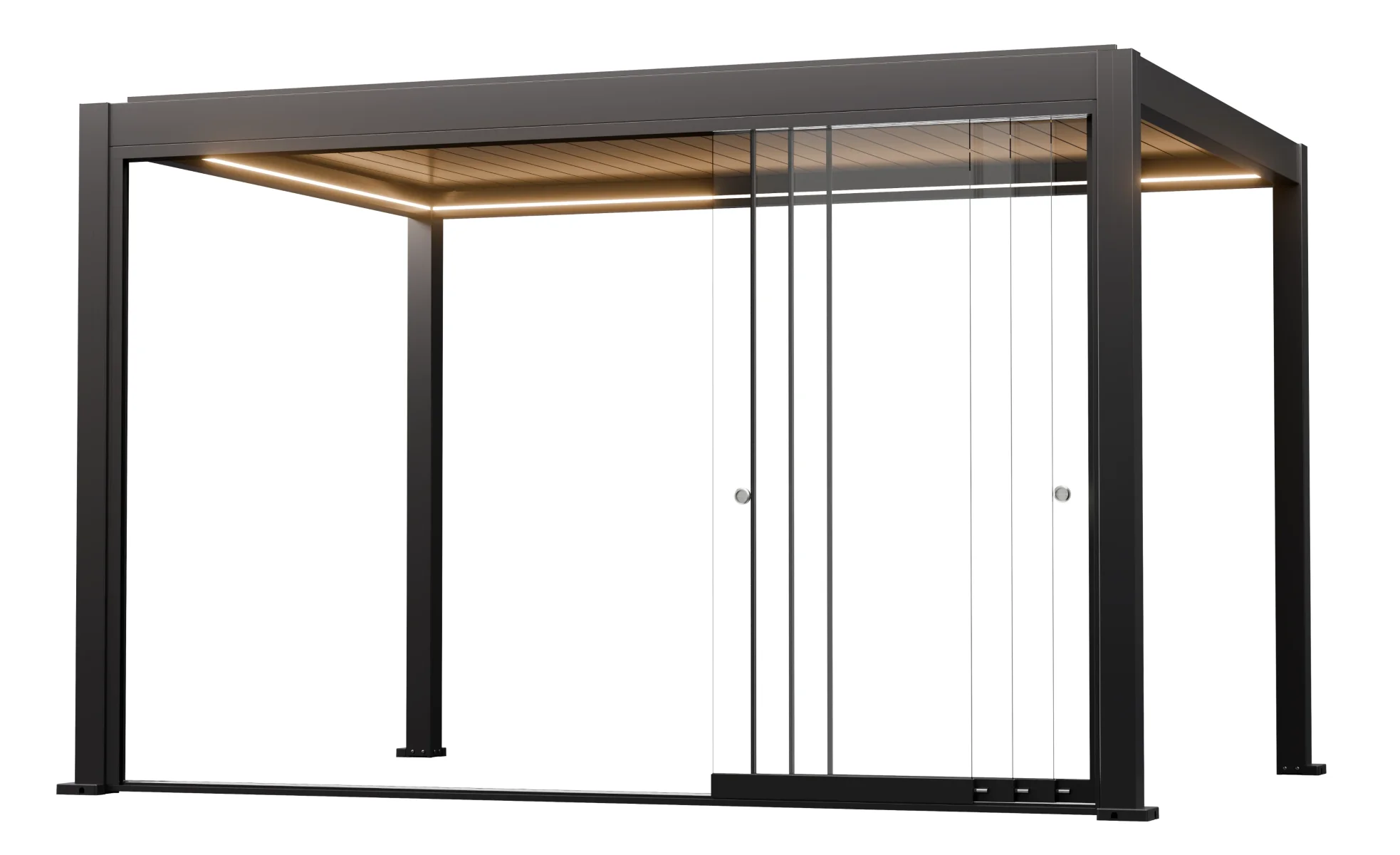 Hansø Pergola Renders — new accessories updated v1.1 glass open