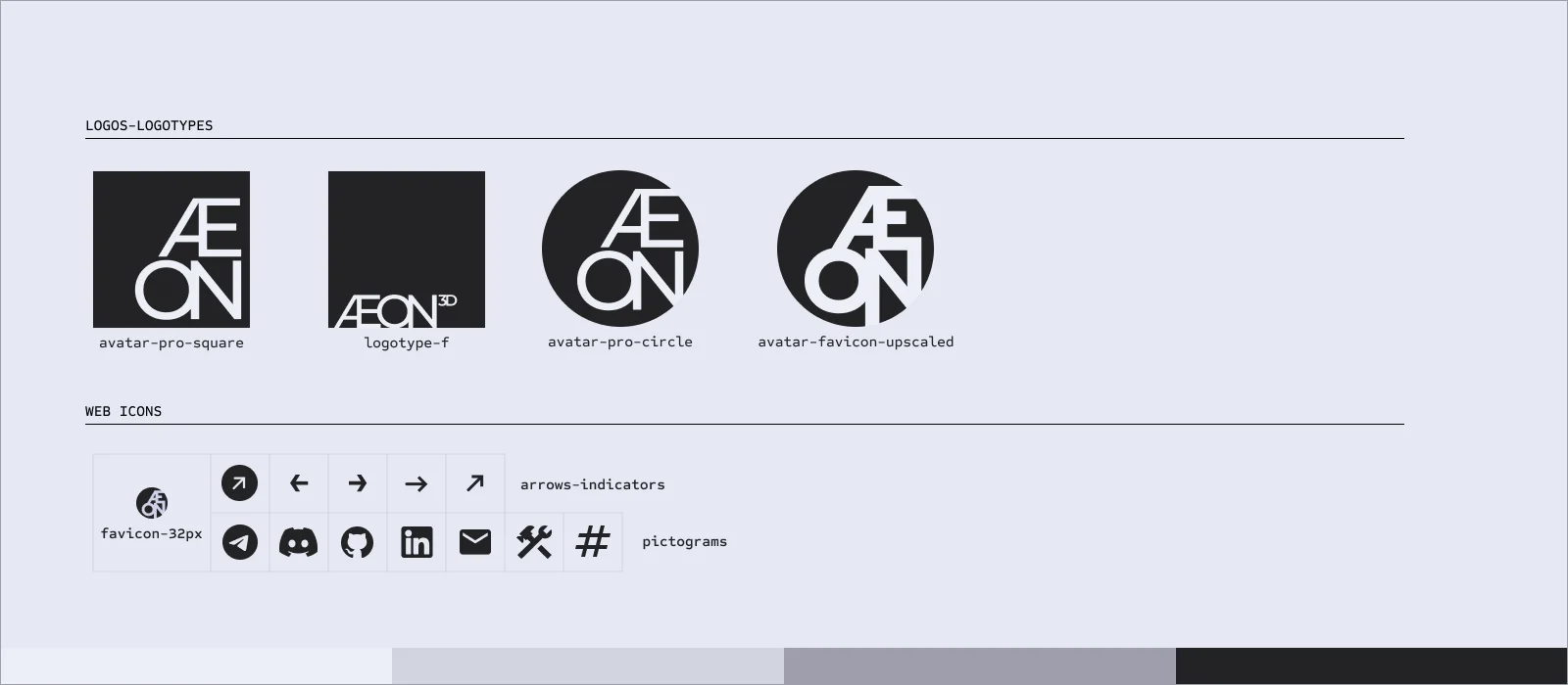 Aeon3D.dev — Logo & Icons
