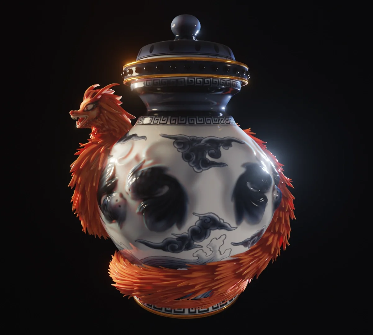Dragon Vase — thumbnail 3dmodel 1