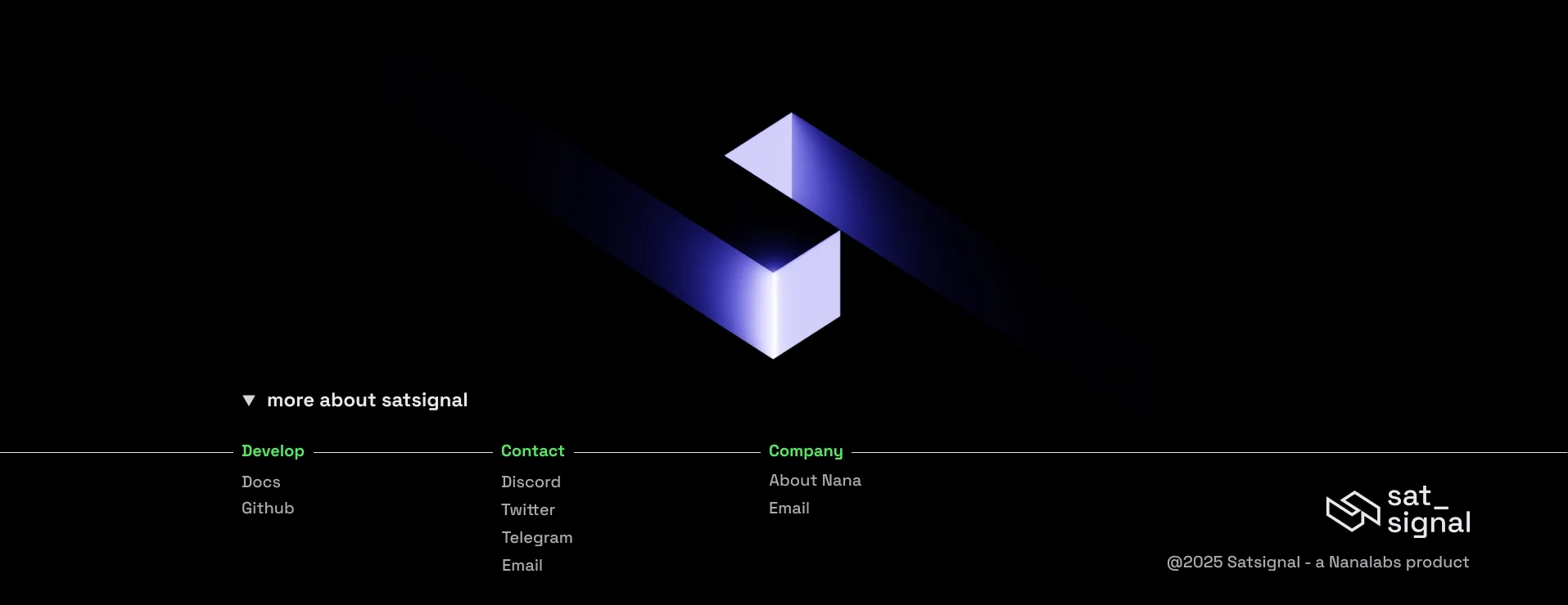 Satsignal — satsignal footer